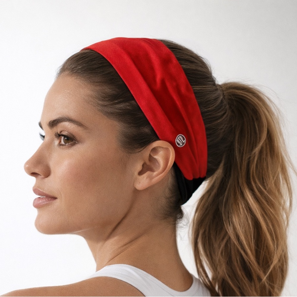 Lululemon Red Athletic Headband | Stretchy & Comfortable
